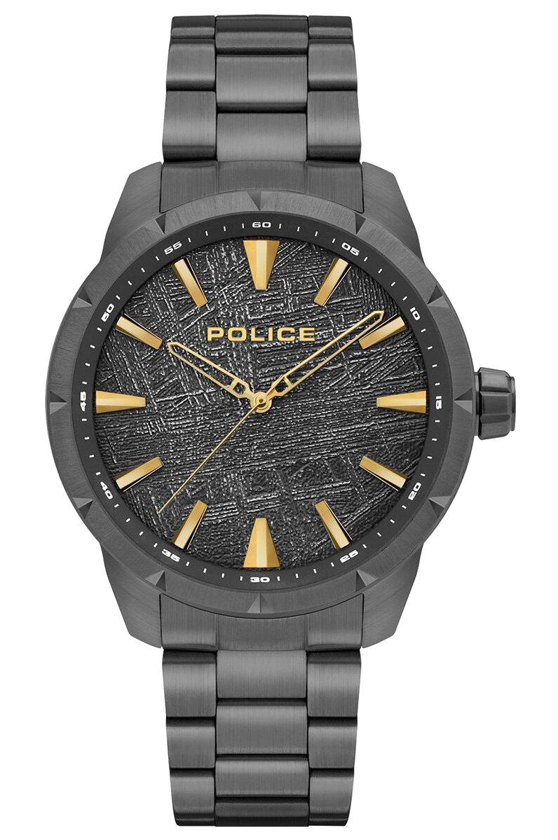 Police PEWJG2202902 45 mm Füme Çelik Kordon Analog Erkek Kol Saati