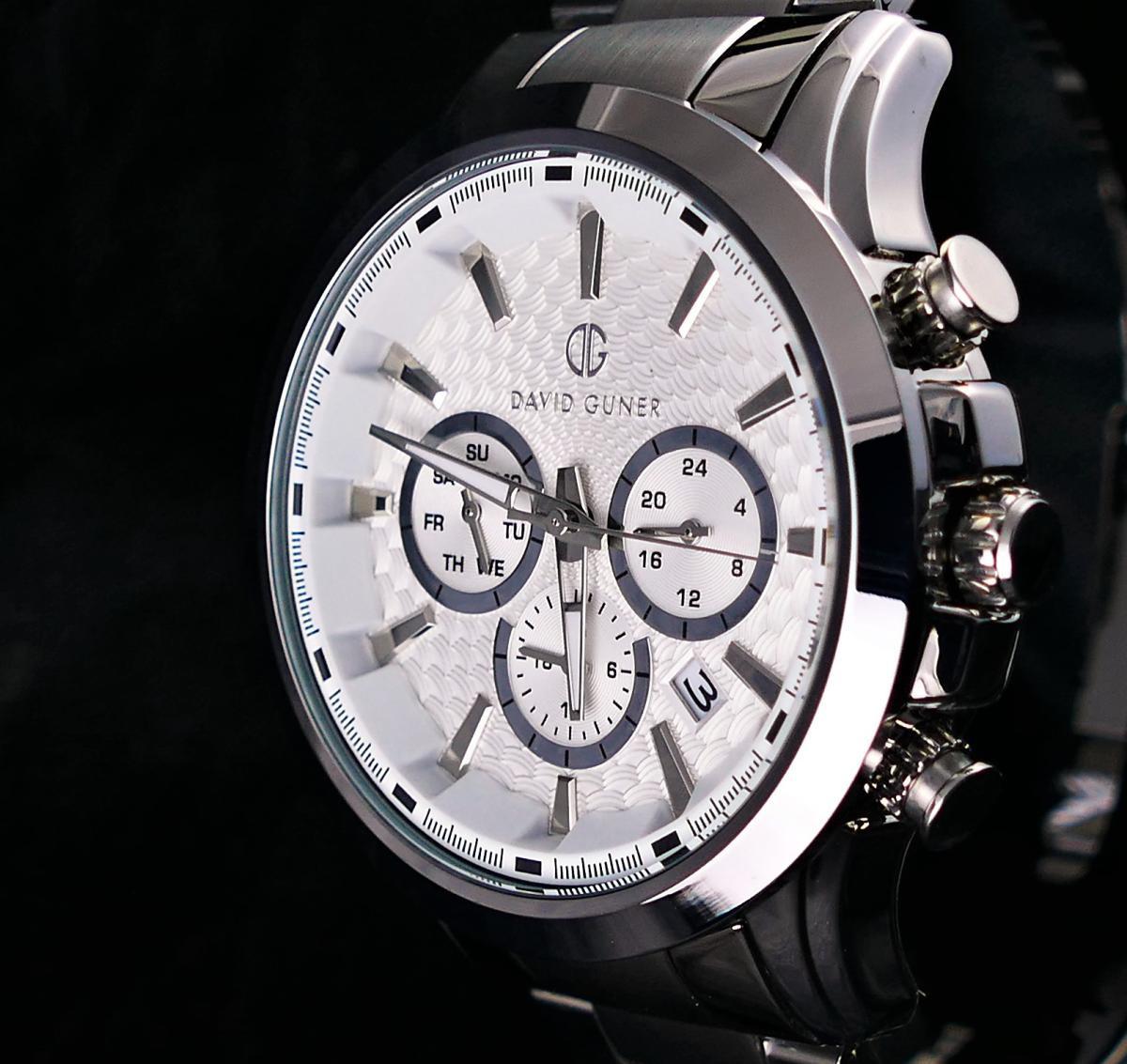 David Guner DG8226GA-A1 Takvimli 44 mm Çelik Kordon Analog Kol Saati