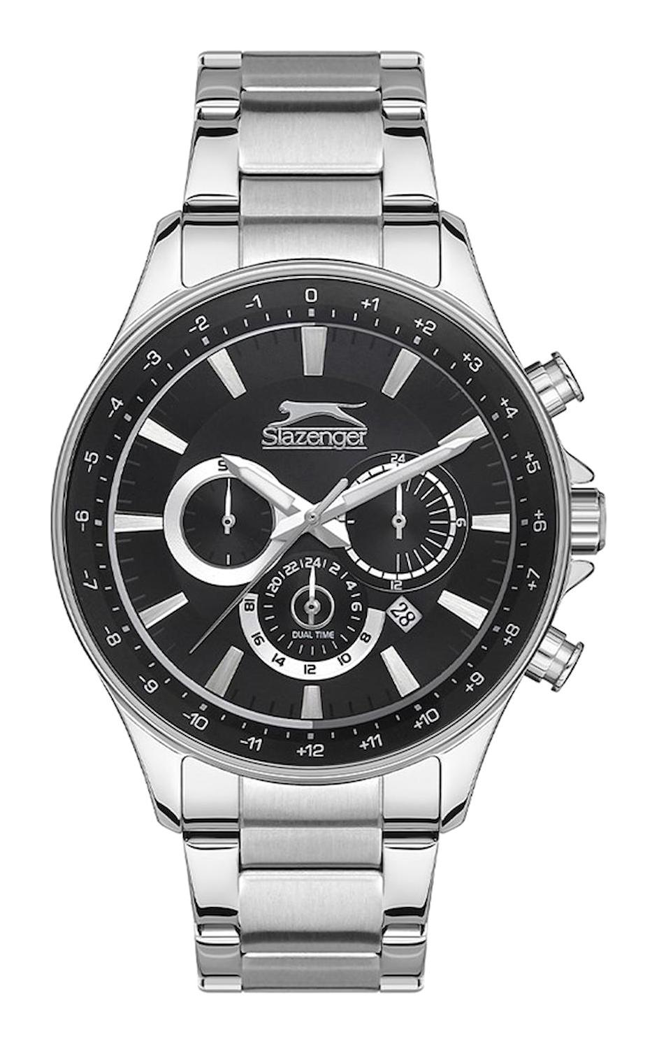 Slazenger SL.09.2121.2.01 Takvimli 45 mm Çelik Kordon Analog Erkek Kol Saati