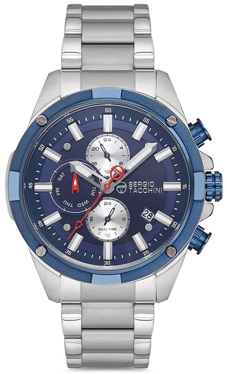 Sergio Tacchini ST.1.10126.2 Takvimli 44 mm Çelik Kordon Analog Kol Saati