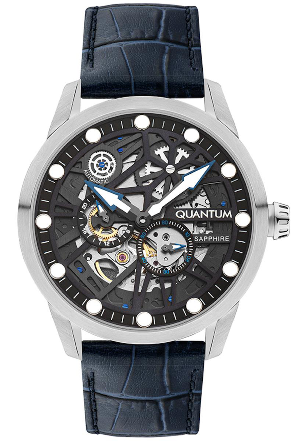 Quantum QMG1120CRC.399 46 mm Lacivert Deri Kordon Analog Erkek Kol Saati
