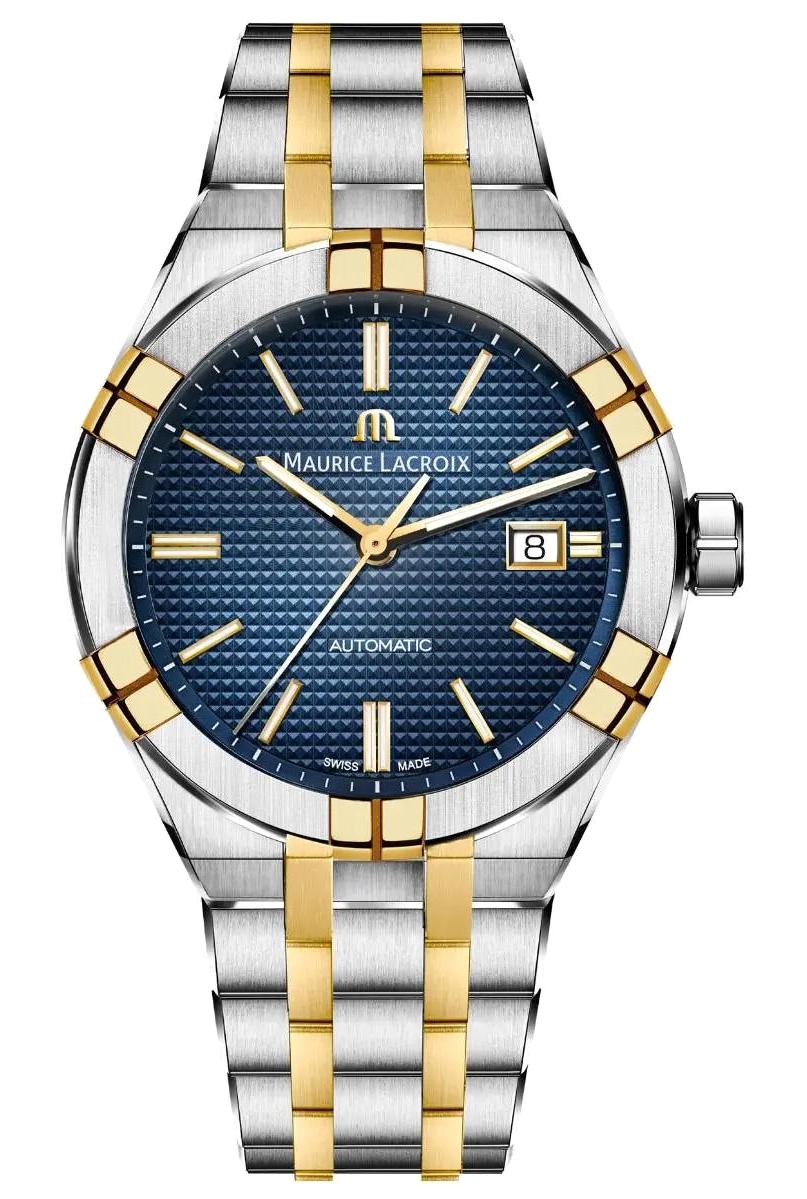 Maurice Lacroix ML-AI6008SY013432-1 Takvimli 44 mm Altın-Çelik Kordon Analog Erkek Kol Saati