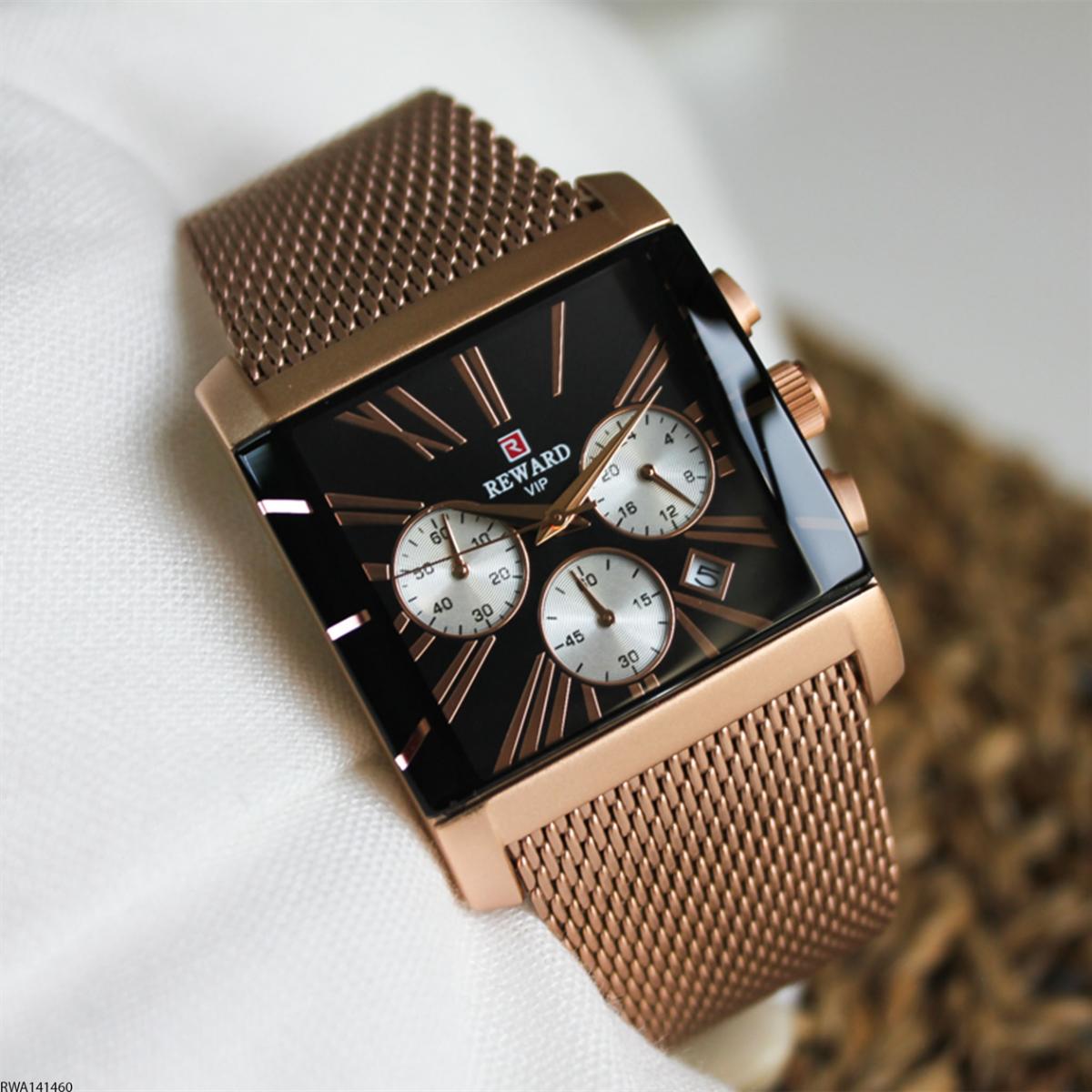 Reward RWA141460 Takvimli 37 mm Rose Gold Metal Kordon Analog Erkek Kol Saati