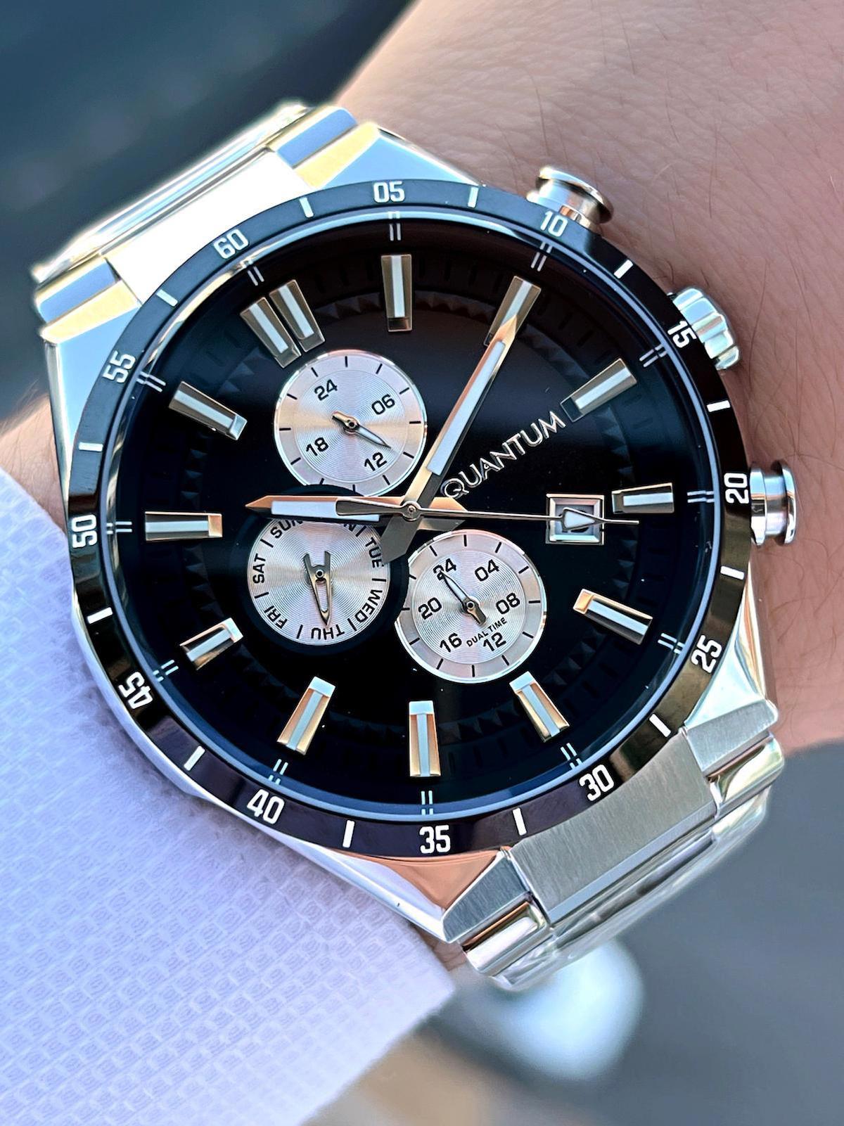 Quantum EPWG936.350 Takvimli 45 mm Çelik Kordon Analog Erkek Kol Saati