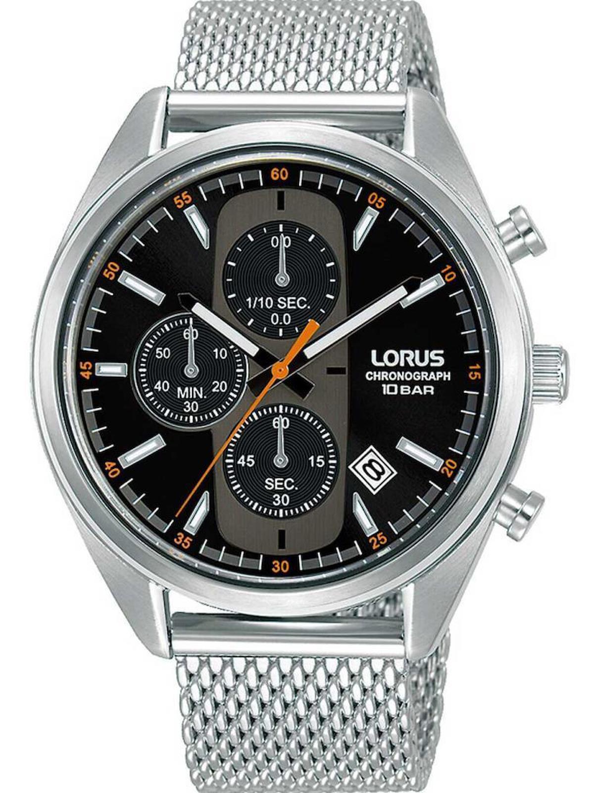 Lorus RM351GX9 Takvimli 44 mm Siyah Çelik Kordon Analog Erkek Kol Saati