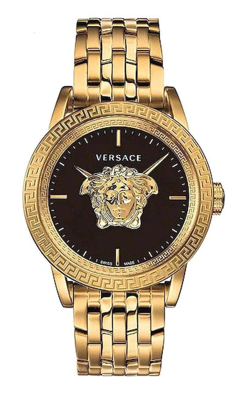 Versace VRSCVERD00818 43 mm Altın Çelik Kordon Analog Erkek Kol Saati