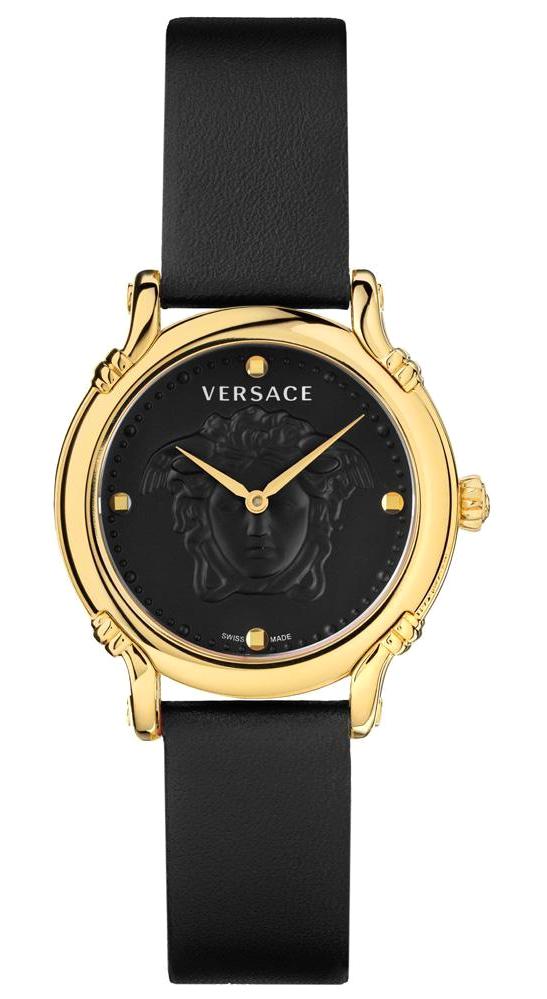 Versace VRSCVEPN00320 34 mm Siyah Deri Kordon Analog Kol Saati
