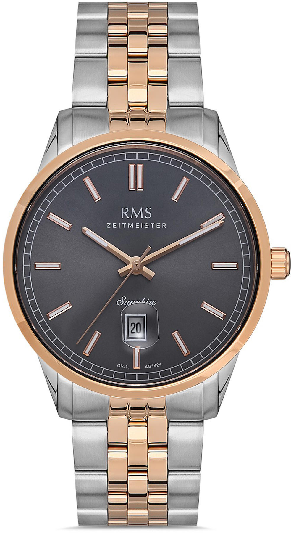 Romanson GR.1.AG1424.11 Takvimli 41 mm Altın-Çelik Kordon Analog Kol Saati