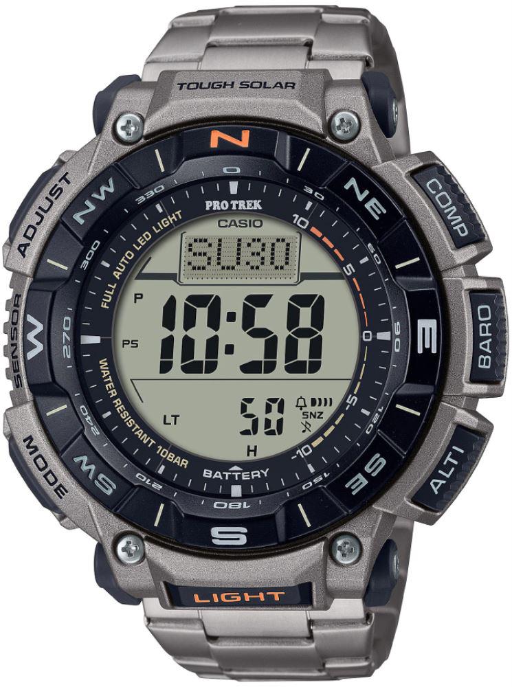 Casio PRG-340T-7D Takvimli Çelik Kordon Dijital Kol Saati