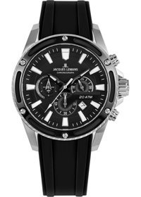 Jacques Lemans LİVERPOOL 1-2141A Pusulalı Takvimli Siyah Çelik Kordon Analog Erkek Kol Saati