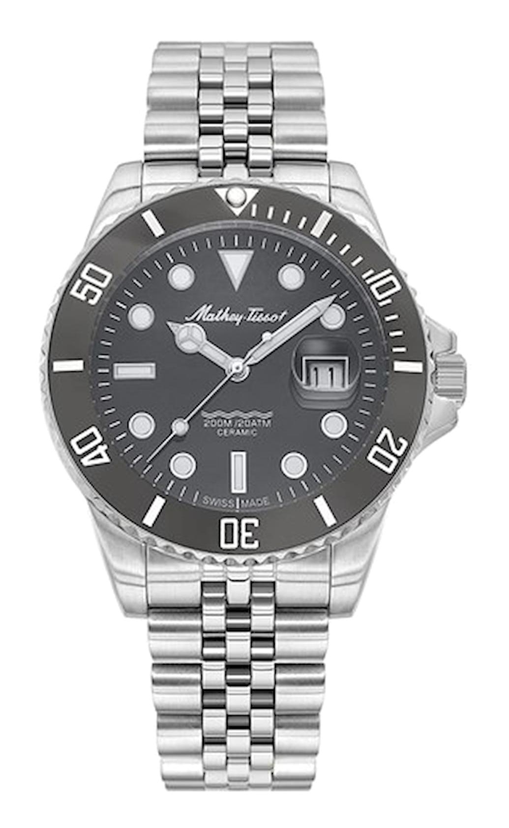 Mathey-Tissot H901CRAS Takvimli 42 mm Çelik Kordon Analog Kol Saati