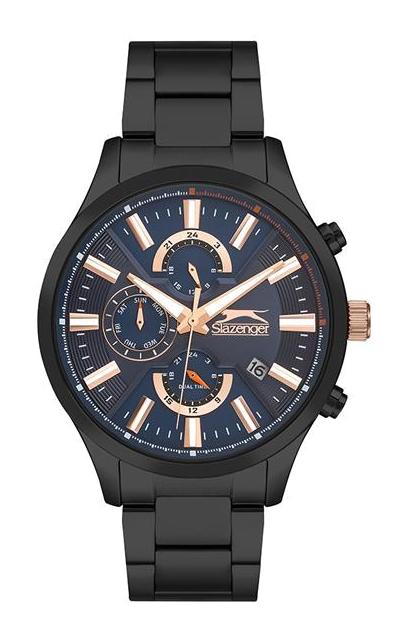 Slazenger SL.09.1914.2.03 Takvimli 45 mm Siyah Çelik Kordon Analog Erkek Kol Saati