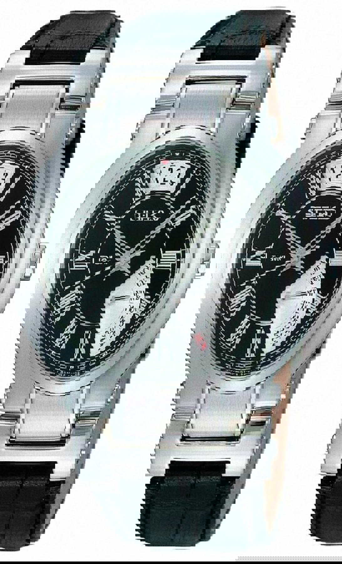 Seiko SPQ005 Takvimli 39 mm Siyah Deri Kordon Analog Erkek Kol Saati