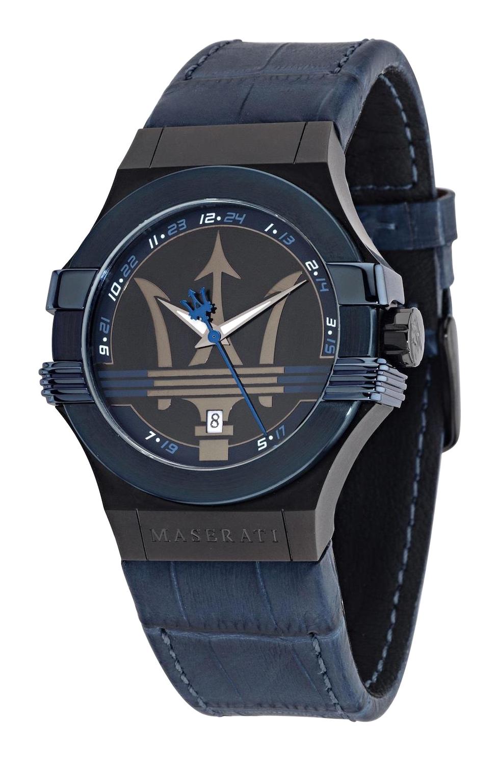 Maserati R8851108007 Takvimli 42 mm Lacivert Deri Kordon Analog Erkek Kol Saati