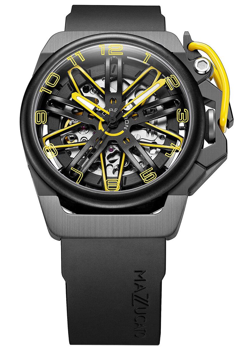 Mazzucato GT1-YL Takvimli 44 mm Siyah Silikon Kordon Analog Erkek Kol Saati