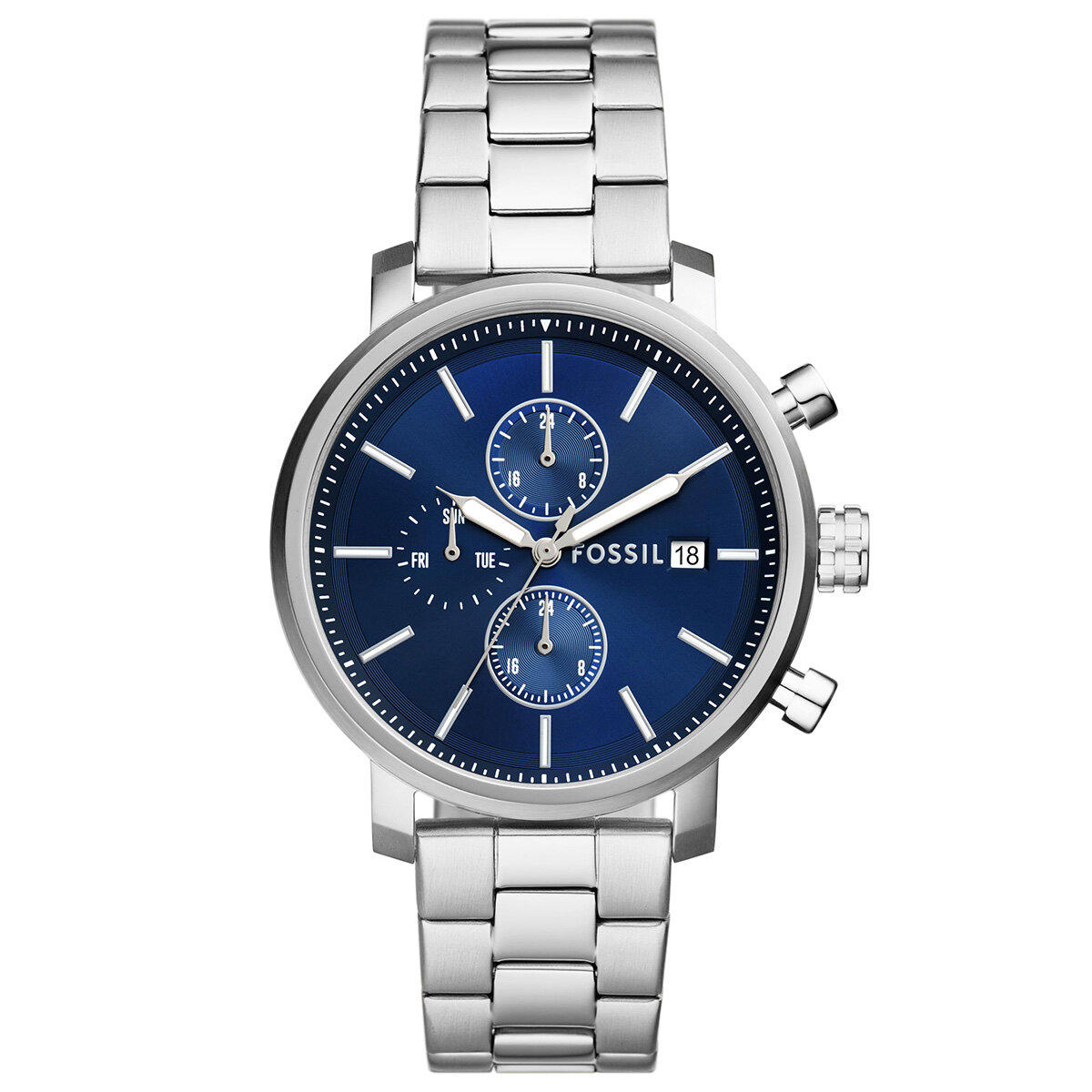 Fossil FBQ2846 Takvimli 42 mm Çelik Kordon Analog Erkek Kol Saati