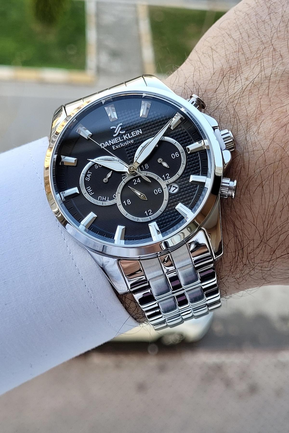 Daniel Klein DKISTE109 Takvimli 42 mm Çelik Kordon Analog Erkek Kol Saati