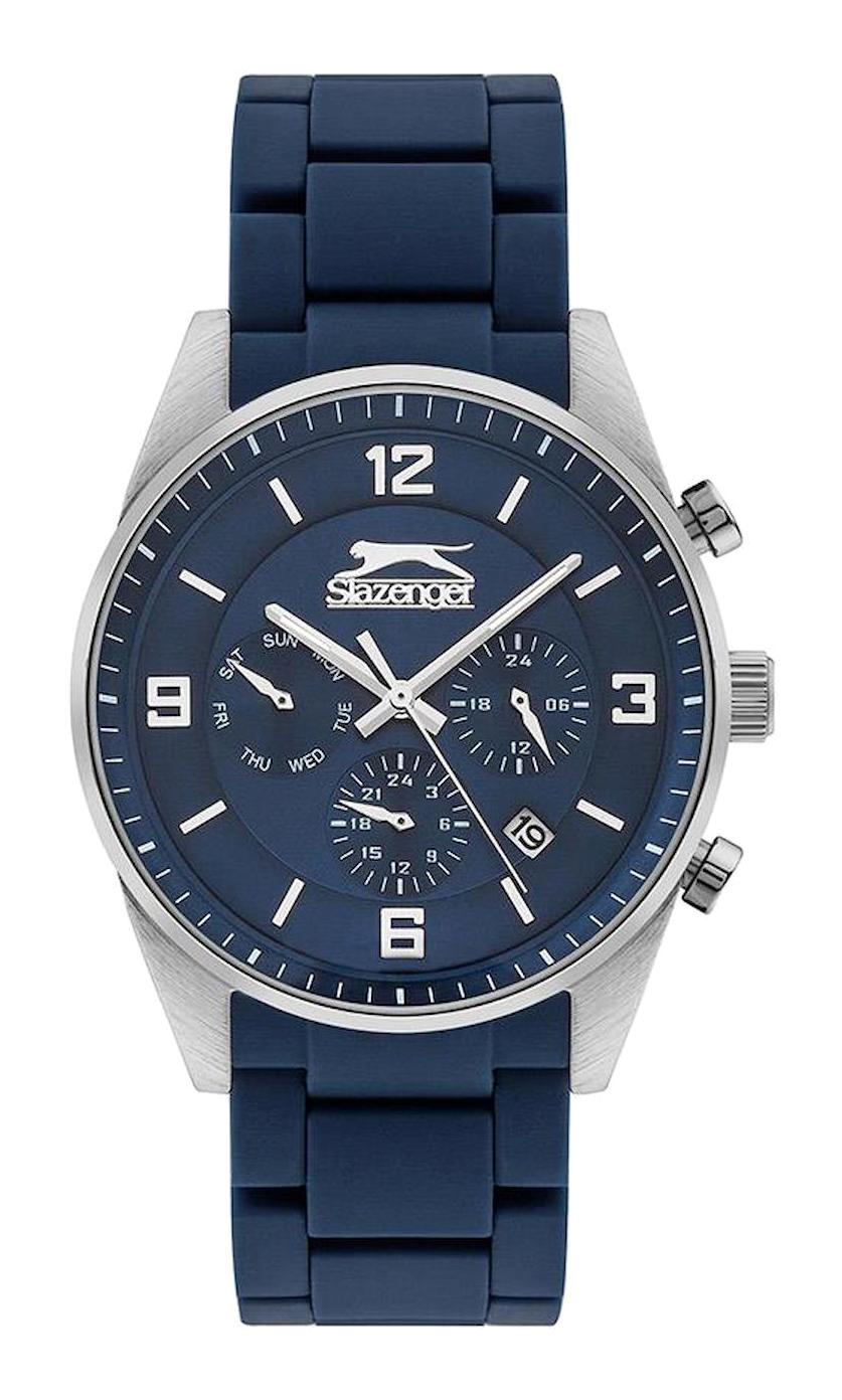 Slazenger SL.09.2161.2.05 Takvimli 42 mm Lacivert Çelik Kordon Analog Erkek Kol Saati