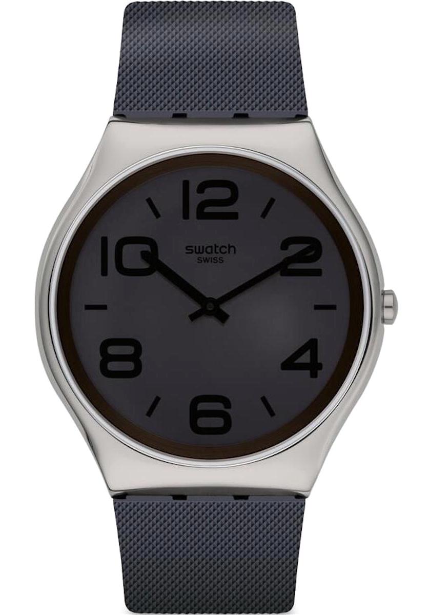 Swatch SS07S110 42 mm Gri Silikon Kordon Analog Erkek Kol Saati