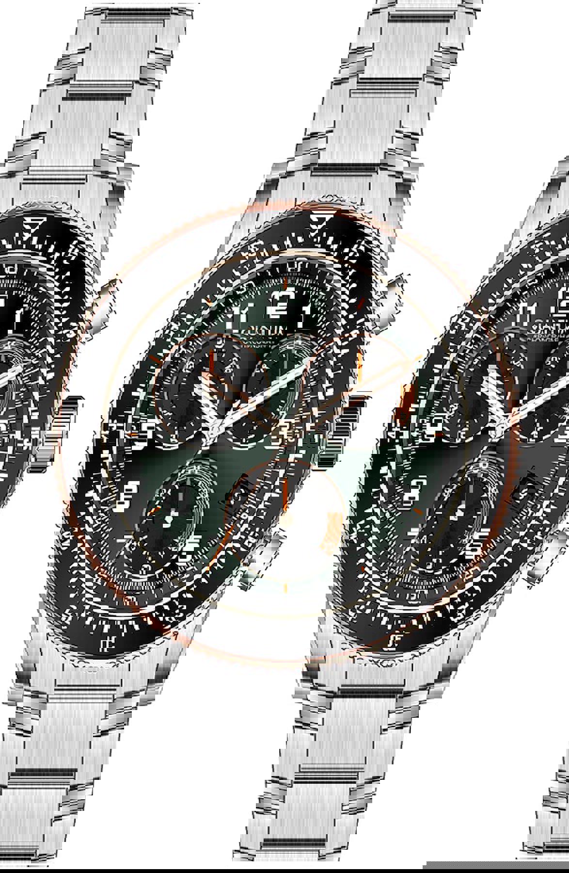 Quantum PWG1119.570 Takvimli 44 mm Çelik Kordon Analog Erkek Kol Saati