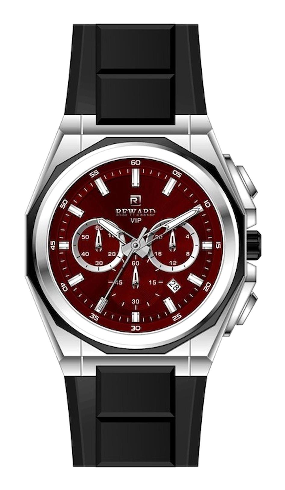 Reward A145110 45 mm Siyah Silikon Kordon Analog Erkek Kol Saati
