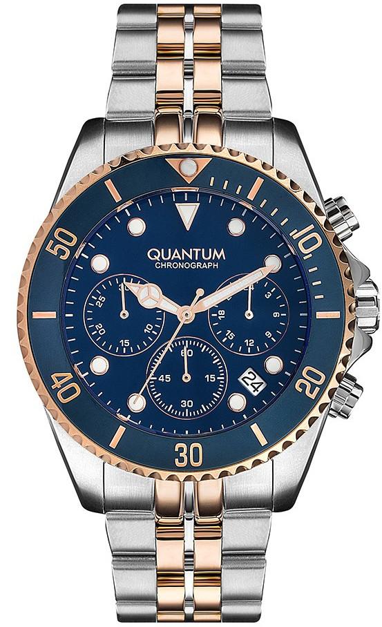 Quantum PWG930.590 Takvimli 45 mm Altın-Çelik Kordon Analog Erkek Kol Saati
