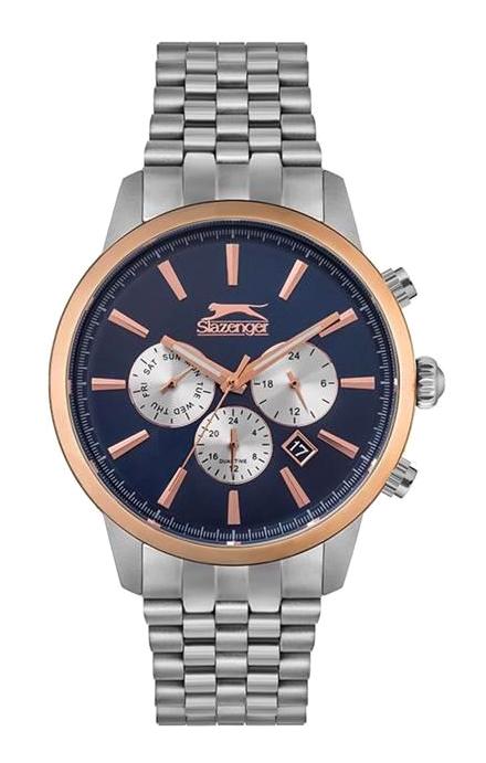 Slazenger SL.09.1812.2.01 Takvimli 44 mm Çelik Kordon Analog Erkek Kol Saati
