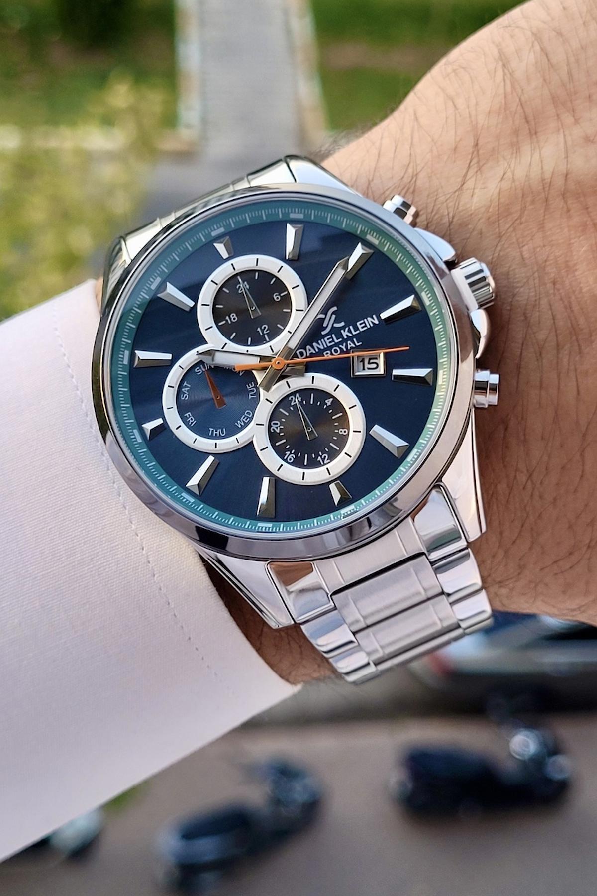 Daniel Klein DKISTE692 Takvimli 42 mm Çelik Kordon Analog Erkek Kol Saati