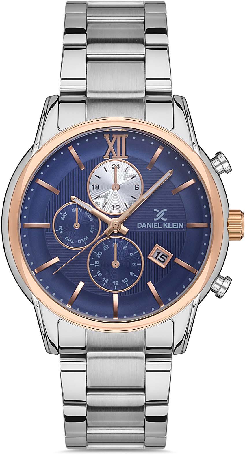 Daniel Klein DK.1.10142.4 Takvimli 44 mm Metal Kordon Analog Erkek Kol Saati
