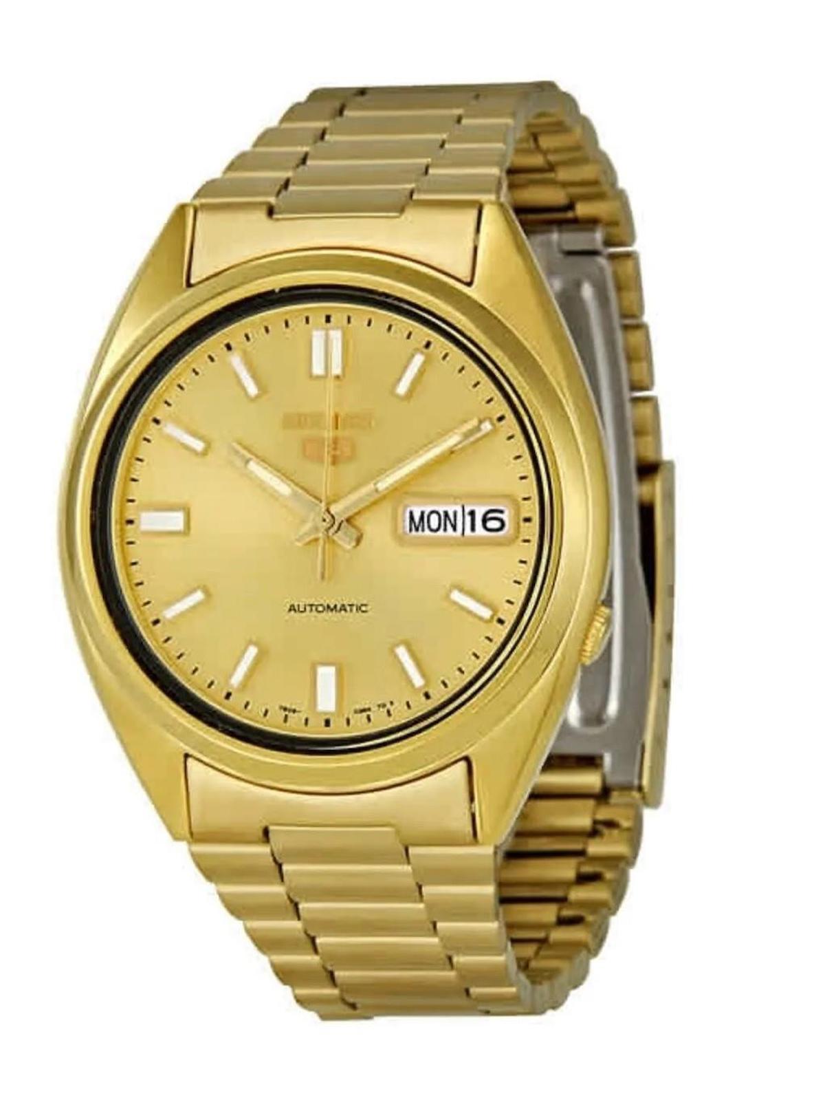 Seiko SNXS80K Takvimli 37 mm Altın Çelik Kordon Analog Erkek Kol Saati