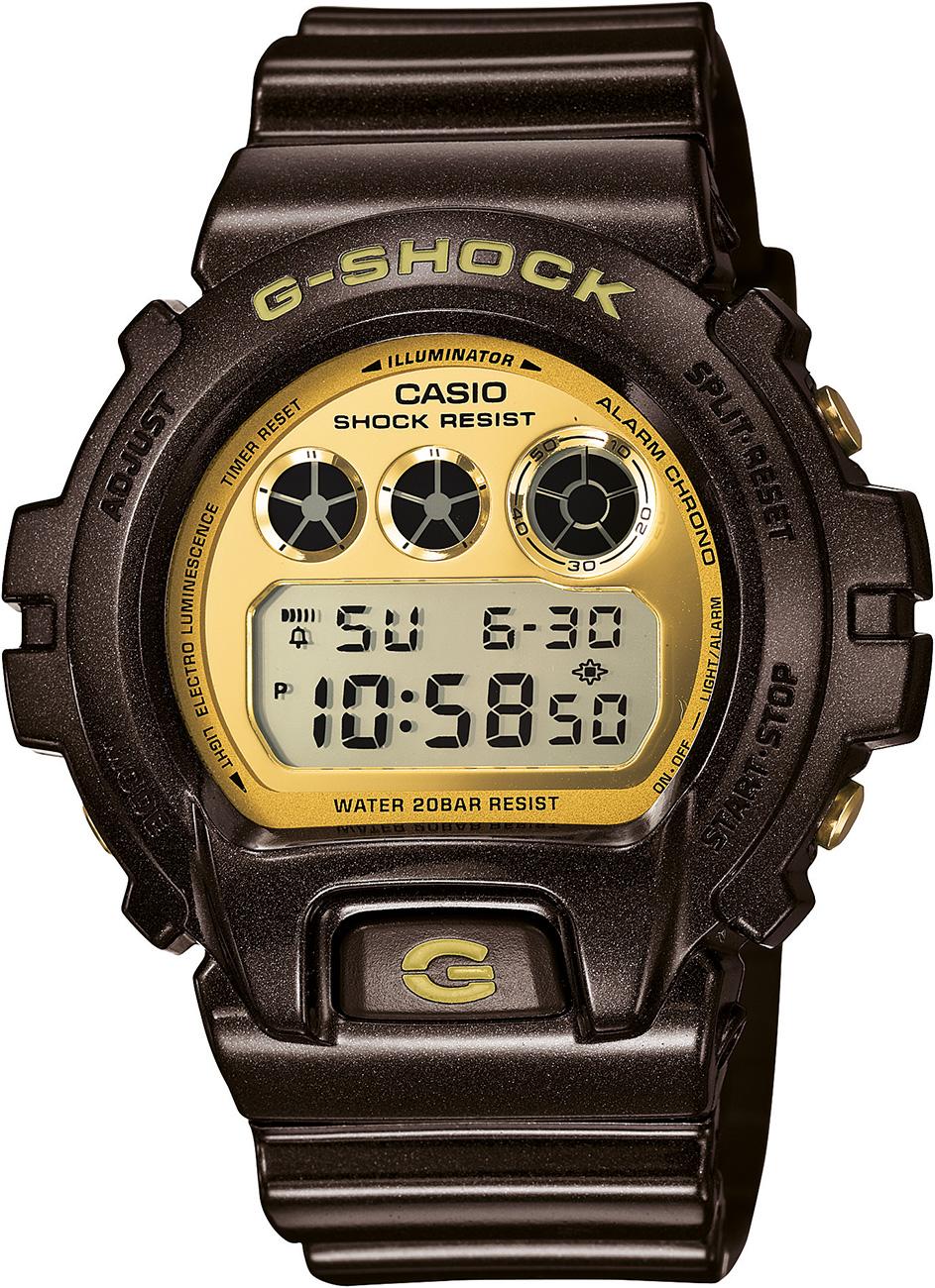 Casio DW-6900BR-5D Takvimli 50 mm Kahverengi Silikon Kordon Dijital Kol Saati