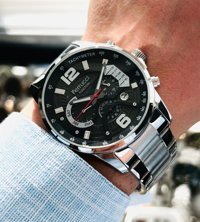 Ferrucci FCF.13659DM.01 Takvimli 43 mm Çelik Kordon Analog Erkek Kol Saati