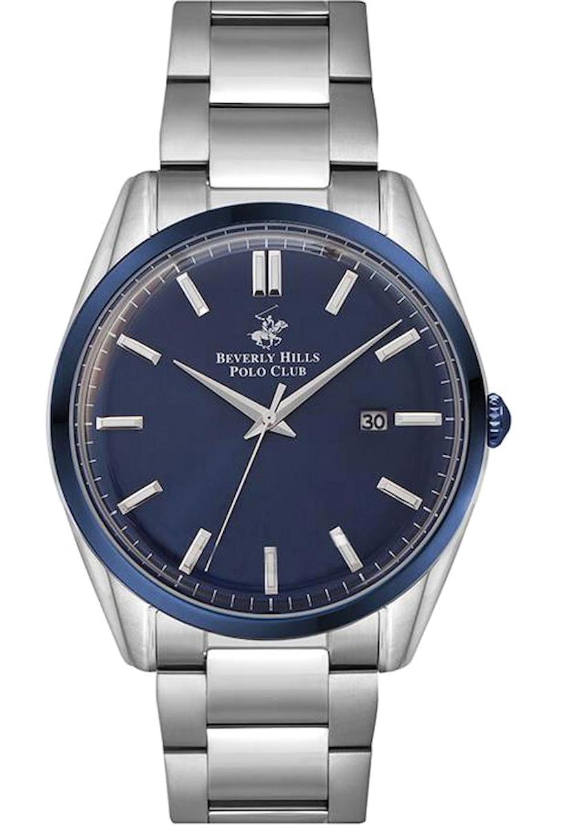 Beverly Hills Polo Club BP3027X390 Takvimli 44 mm Çelik Kordon Analog Erkek Kol Saati