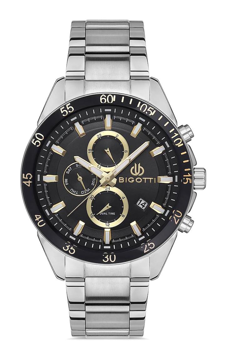 Bigotti BG.1.10400.5 Takvimli 45 mm Çelik Kordon Analog Erkek Kol Saati