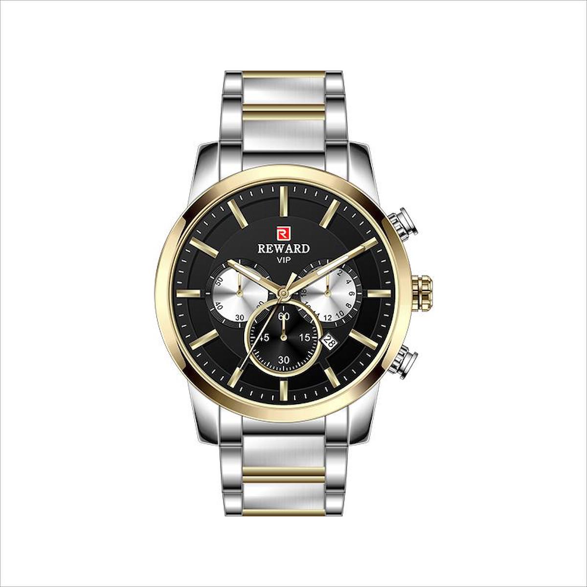 Reward A141739 Takvimli 44 mm Altın-Metal Kordon Analog Erkek Kol Saati