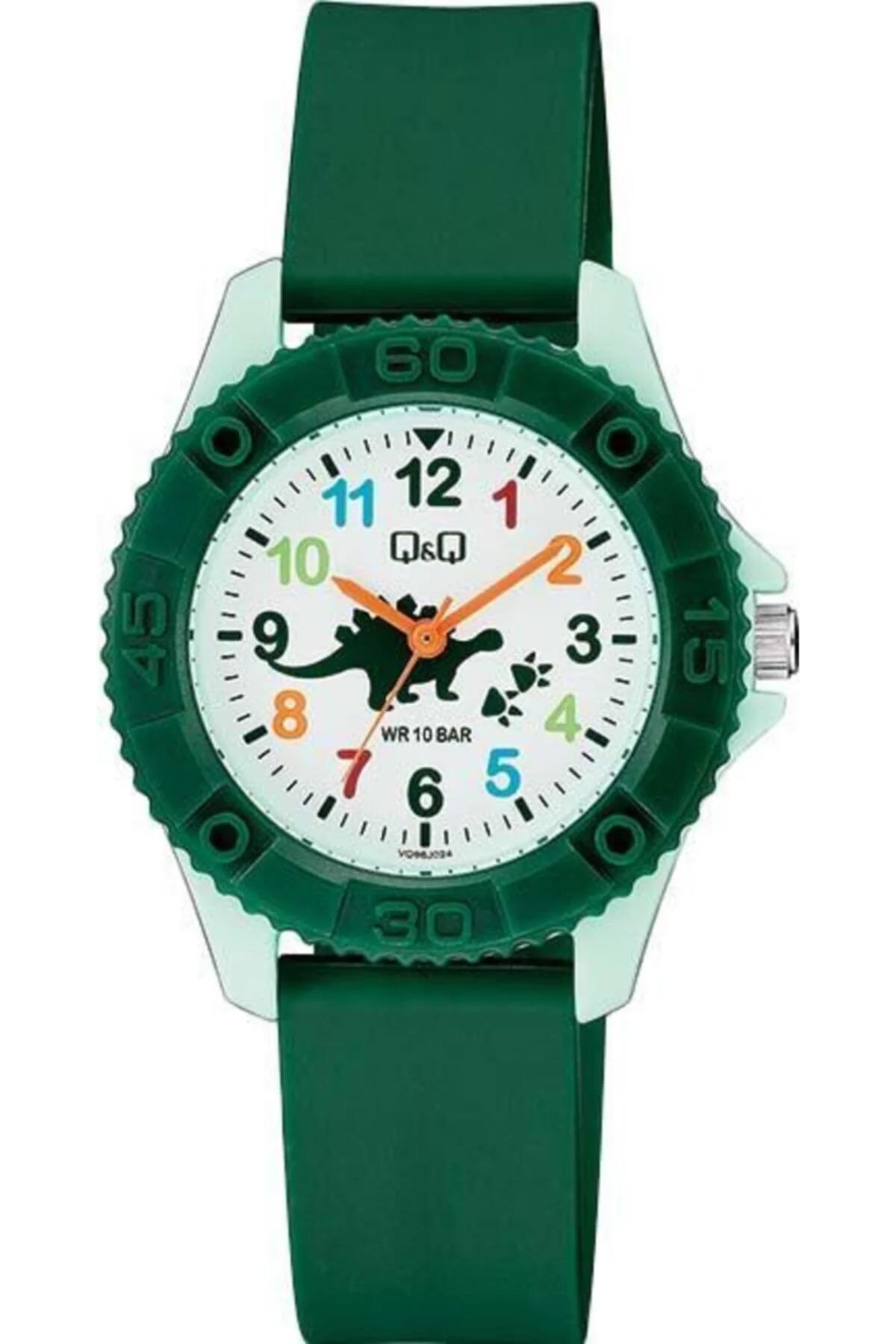 Q&Q VQ96J024Y Yeşil Kordon Analog Kol Saati