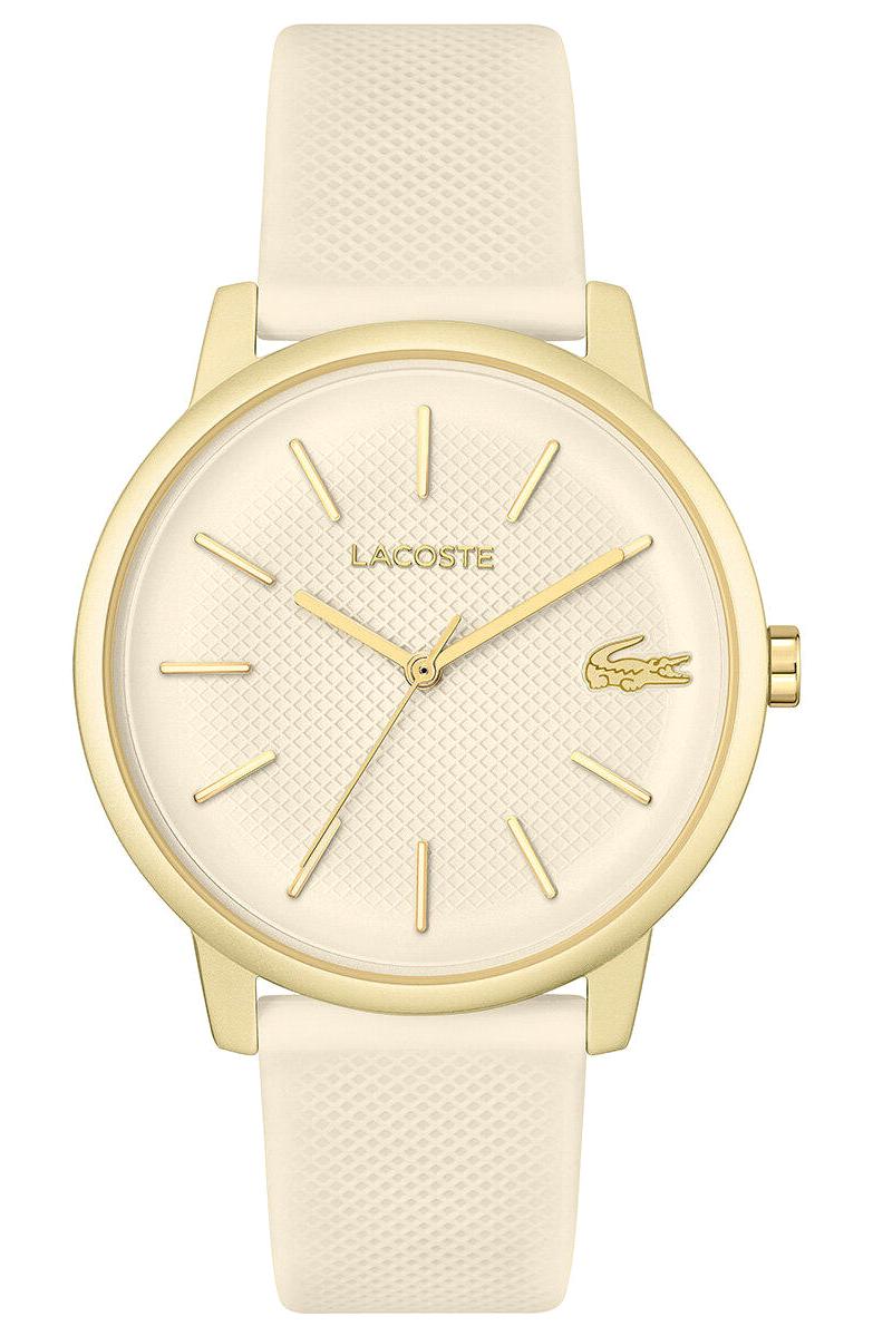 Lacoste LAC2011239 42 mm Bej Silikon Kordon Analog Erkek Kol Saati