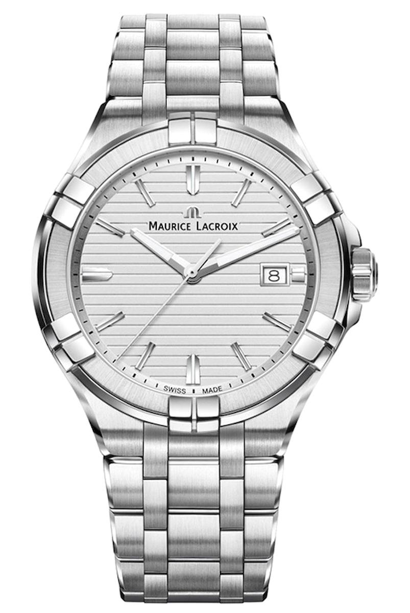 Maurice Lacroix ML-AI1008SS002131-1 Takvimli 44 mm Çelik Kordon Analog Erkek Kol Saati