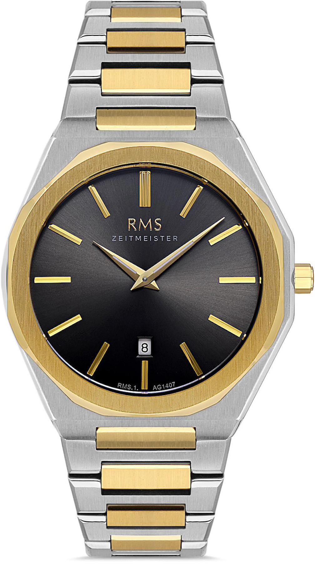 Romanson RMS.1.AG1407.14 Takvimli 41 mm Altın-Çelik Kordon Analog Kol Saati