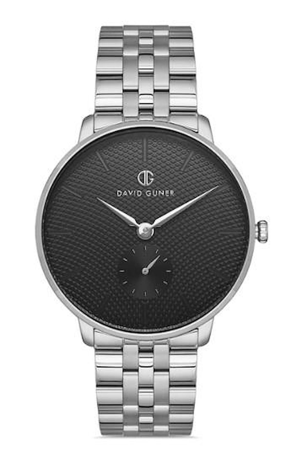 David Guner DG-8200GA-A2 Takvimli 42 mm Çelik Kordon Analog Kol Saati