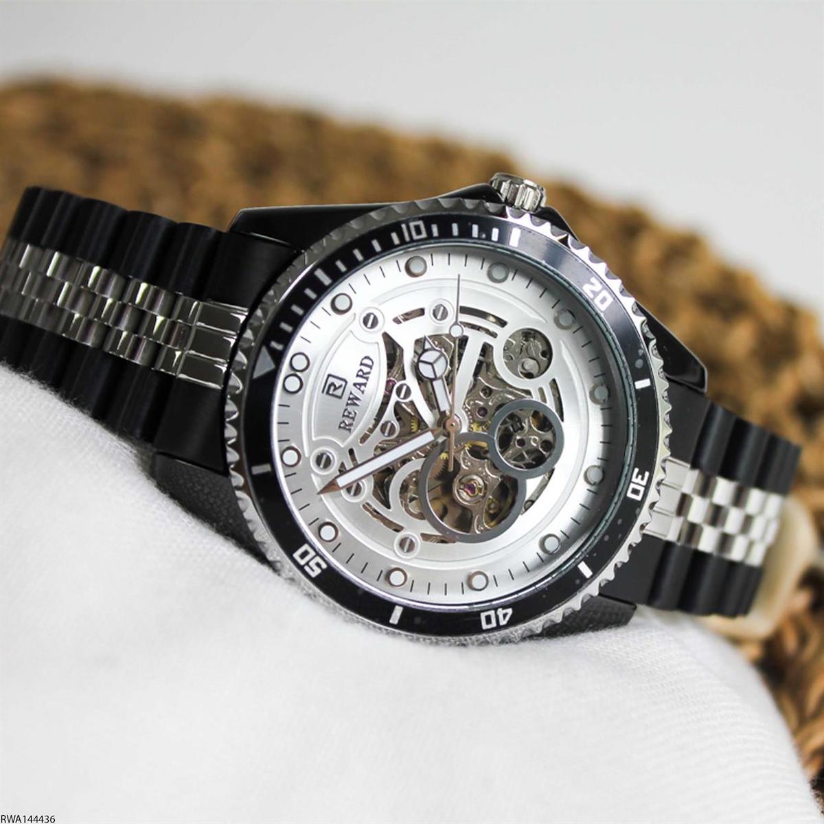 Reward RWA144436 44 mm Gri-Siyah Çelik Kordon Analog Erkek Kol Saati