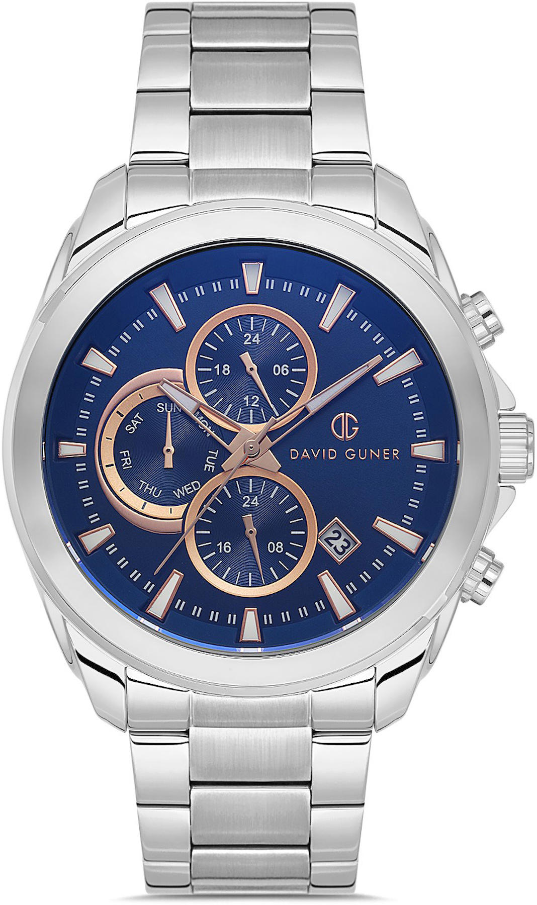 David Guner DG-8679GA-A3 Takvimli 42 mm Metal Kordon Analog Kol Saati