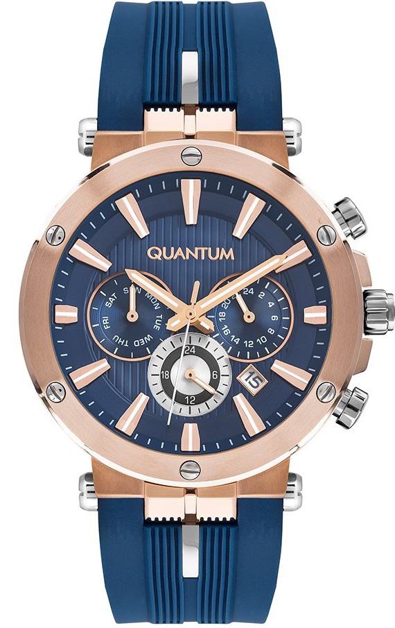Quantum PWG967.499 Takvimli 45 mm Lacivert Plastik Kordon Analog Erkek Kol Saati