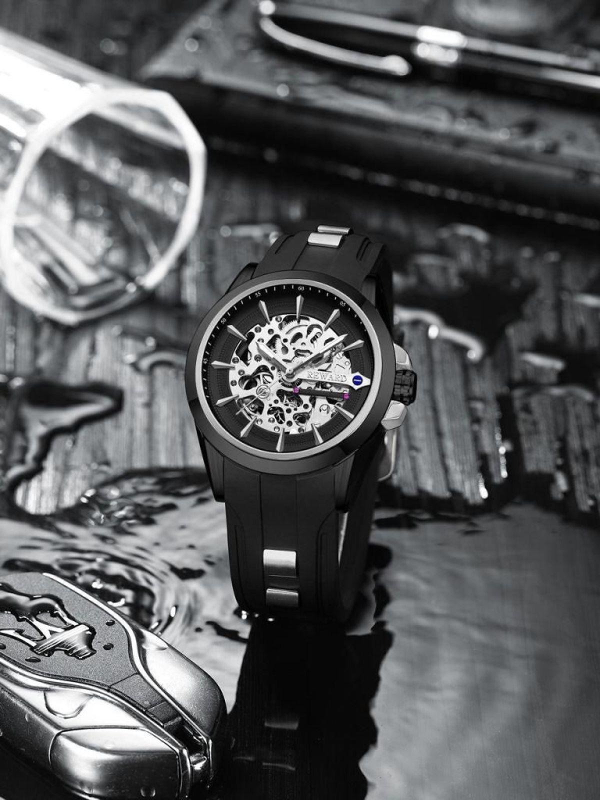 Reward AS9784.A8 44 mm Siyah Silikon Kordon Analog Erkek Kol Saati