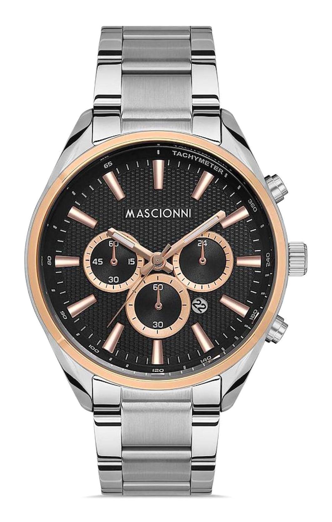 Mascionni M.1.2153.04 Takvimli 45 mm Metal Kordon Analog Erkek Kol Saati