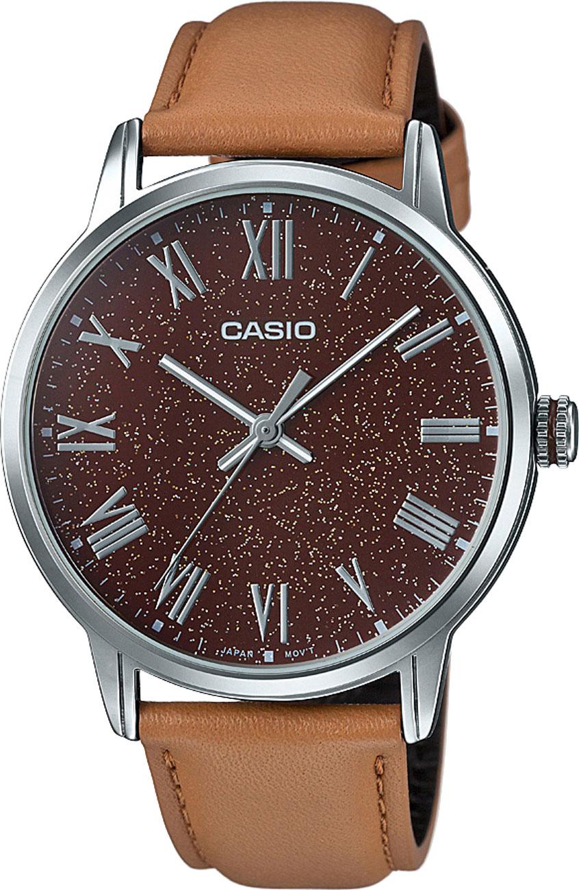 Casio MTP-TW100L-5A 41 mm Kahverengi Deri Kordon Analog Kol Saati