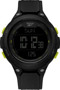 Reebok RV-THR-G9-PBPB-BY Takvimli 54 mm Siyah Silikon Kordon Dijital Erkek Kol Saati