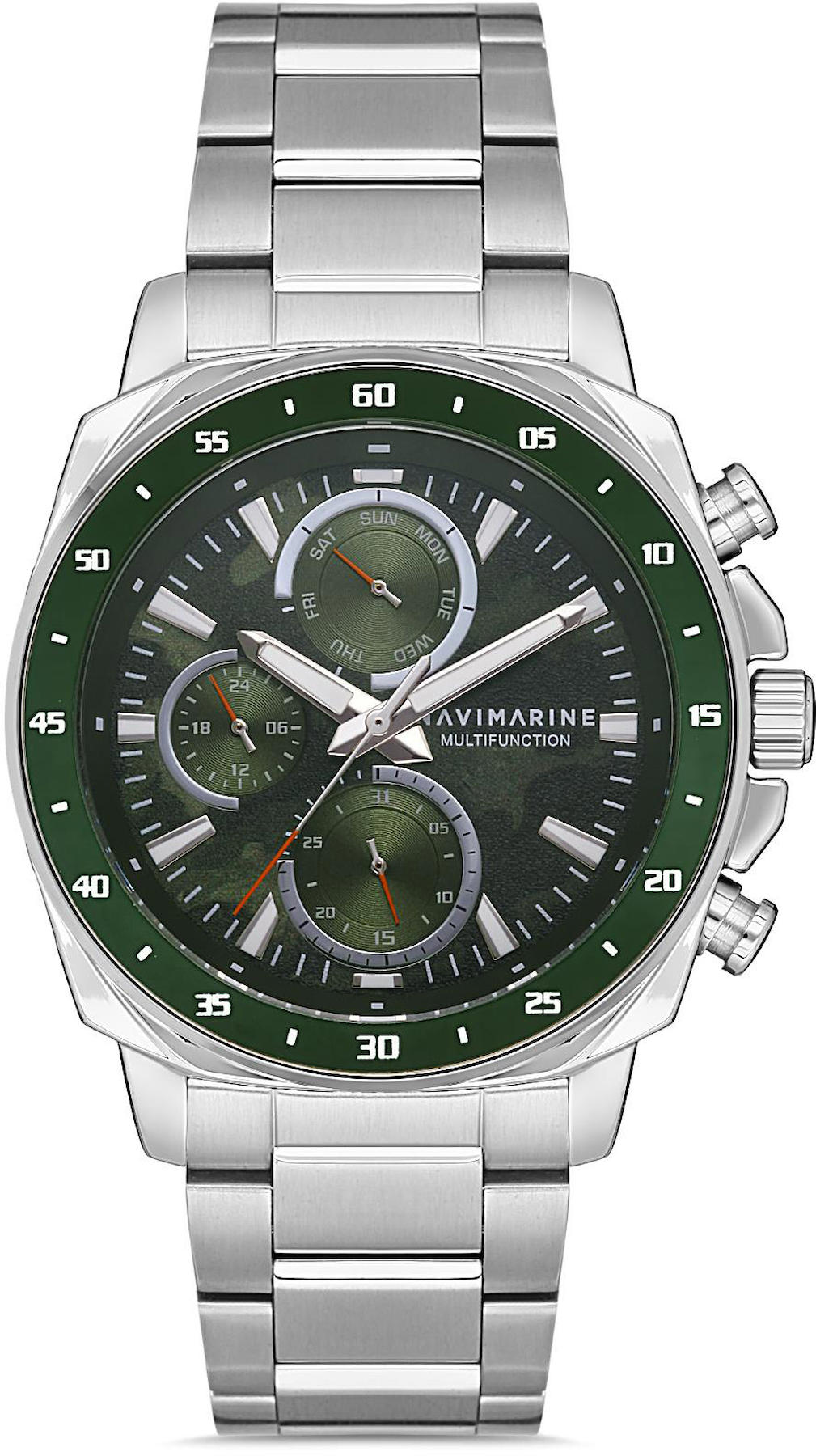 Navimarine NM143-1 Takvimli 44 mm Çelik Kordon Analog Kol Saati