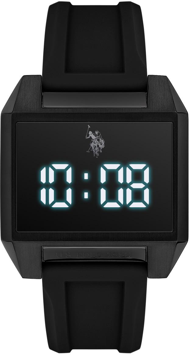 U.S. Polo Assn USPA1047-01 Takvimli 43 mm Siyah Silikon Kordon Analog Erkek Kol Saati