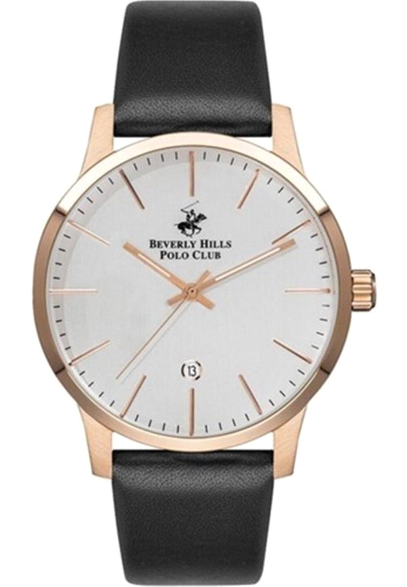 Beverly Hills Polo Club BP3057X431 Takvimli 44 mm Siyah Deri Kordon Analog Kol Saati